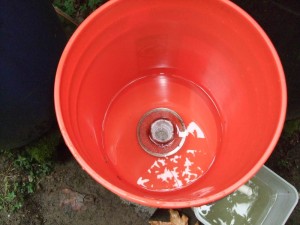 This is the top bucket. The screen is necessary to keep debris out of the small 1/16 inch holes in the slip cap slow drain.