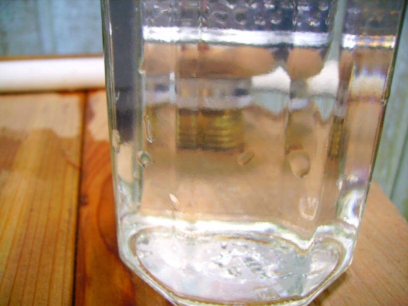 water sample in glass