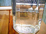 filtered water in glass