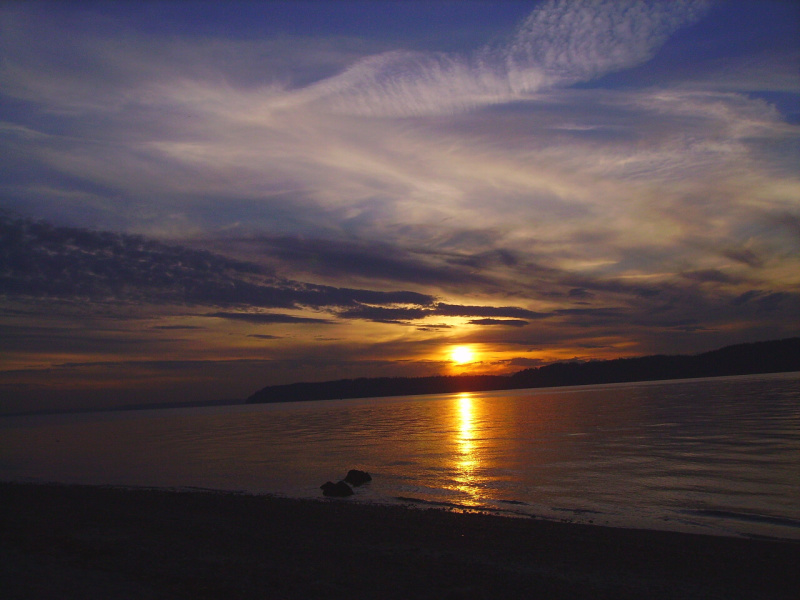 all orange sunset